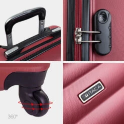 Juego De 2/3 Maletas (Cabina, Mediana Y Grande) Simoa Rigida Con Capacidad De L -Almacenamiento De Viaje granate sku 16512328 13540586 xxl