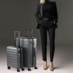 Maletas Mediana Viena Rigida Con Capacidad De 57 L -Almacenamiento De Viaje gris oscuro sku 16161645 12580863 xxl