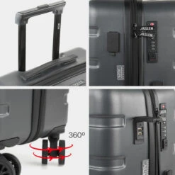 Maletas Mediana Viena Rigida Con Capacidad De 57 L -Almacenamiento De Viaje gris oscuro sku 16161645 13010464 xxl