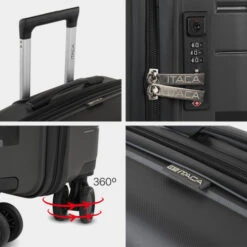 Juego De 2/3 Maletas (Cabina, Mediana Y Grande) Sarajevo Rigida/Blanda Con Capacidad De L -Almacenamiento De Viaje gris oscuro sku 16162956 57050840 xxl