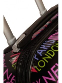 Juego De 3 Maletas Ciudades Negro -Almacenamiento De Viaje juego de 3 maletas ciudades negro 11