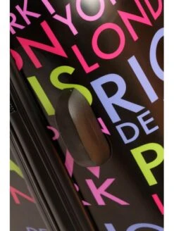 Juego De 3 Maletas Ciudades Negro -Almacenamiento De Viaje juego de 3 maletas ciudades negro 12