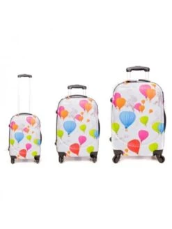 Juego De 3 Maletas Globos
