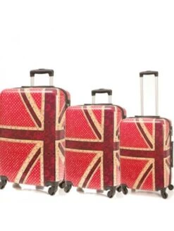 Juego De 3 Maletas Rojas Queen