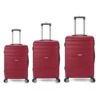 Juego De 3 Maletas Roma Rojas -Almacenamiento De Viaje juego de 3 maletas roma rojas