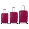 Juego De 3 Maletas Turín Rojo -Almacenamiento De Viaje juego de 3 maletas turin rojo polipropileno