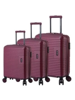 Juego De 3 Maletas Valisa Burdeos