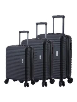 Juego De 3 Maletas Valisa Negras