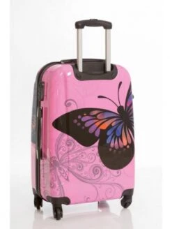 Maleta Mediana Mariposas Rosa 9 Maleta Mediana Mariposas Rosa -Almacenamiento De Viaje maleta mediana mariposas rosa 2