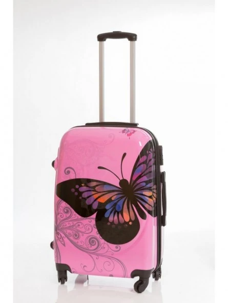Maleta Mediana Mariposas Rosa 3 Maleta Mediana Mariposas Rosa