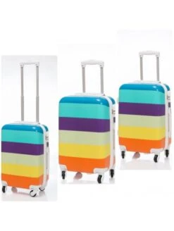 Juego De 3 Maletas Arco Iris
