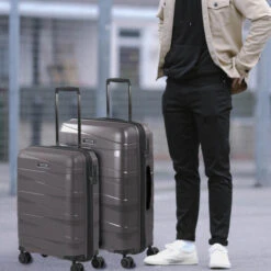 Maletas Mediana Stuttgart Rigida/Blanda Con Capacidad De 58 L 23 Maletas Mediana Stuttgart Rigida/Blanda Con Capacidad De 58 L -Almacenamiento De Viaje marron metalizado sku 16341215 48470754 xxl