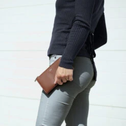 Cartera De Mujer Jaslen Georgia En Piel -Almacenamiento De Viaje marron sku 16042140 58290904 xxl