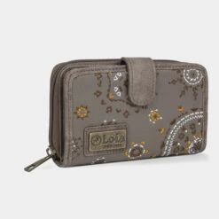 Cartera Estampada Con Bordados Mujer Lois Atuk Color