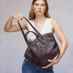 Bolso Con Doble Asa Lois Crossover -Almacenamiento De Viaje marron sku 16512461 36510530 xxl
