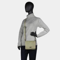 Bolso Bandolera Piel Lois Whitney -Almacenamiento De Viaje menta sku 16234432 33340771 xxl