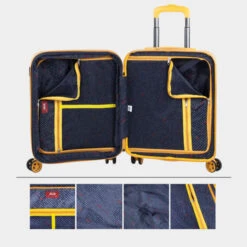 Maleta De Cabina San Marino Rígida En Abs Extensible Con Capacidad De 49L Con Tsa Y Usb -Almacenamiento De Viaje mostaza tornasolado sku 16041898 37230424 xxl