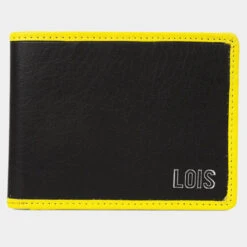 Cartera De Piel De Hombre Lois Davis En Piel -Almacenamiento De Viaje negro amarillo sku 16512444 04550627 xxl