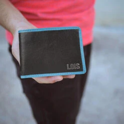 Cartera De Piel De Hombre Lois Davis En Piel -Almacenamiento De Viaje negro azul sku 16512445 04570909 xxl