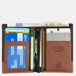 Cartera De Hombre Lois Durham En Piel -Almacenamiento De Viaje negro tan sku 16042218 14030932 xxl