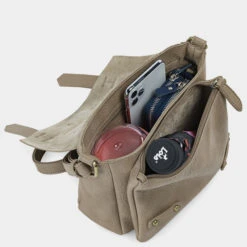 Bolso Con Bandolera De Mujer Lois Colección Calgary Con Cierre Cremallera Y Asa De Muñeca -Almacenamiento De Viaje piedra sku 16042297 55060785 xxl