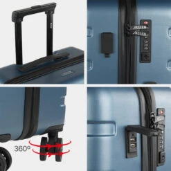 Juego De 2/3 Maletas (Cabina, Mediana Y Grande) Viena Rigida Con Capacidad De 84,5 L -Almacenamiento De Viaje plata sku 16161688 16220287 xxl