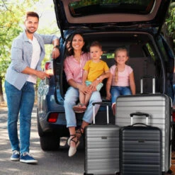 Juego De 2/3 Maletas (Cabina, Mediana Y Grande) Delfos Rigida Con Capacidad De 106 L 18 Juego De 2/3 Maletas (Cabina, Mediana Y Grande) Delfos Rigida Con Capacidad De 106 L -Almacenamiento De Viaje plataantracitaplata sku 16493264 44380692 xxl