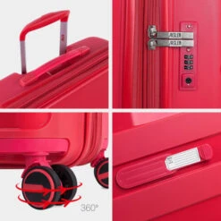 Maleta De Viaje Grande Trolley Roma Rígida De Polipropileno Con Capacidad 124 -Almacenamiento De Viaje rojo sku 16041858 26470933 xxl