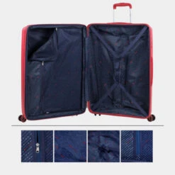 Maleta De Viaje Grande Trolley Roma Rígida De Polipropileno Con Capacidad 124 -Almacenamiento De Viaje rojo sku 16041858 26490801 xxl