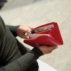 Cartera De Mujer Jaslen Georgia En Piel -Almacenamiento De Viaje rojo sku 16042141 58350951 xxl