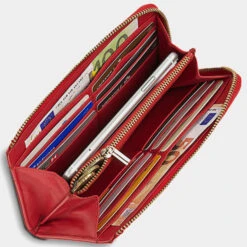 Cartera De Mujer Jaslen Georgia En Piel -Almacenamiento De Viaje rojo sku 16042141 58370197 xxl