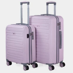 Juego De Maletas (Cabina Y Mediana) Monaco Con Capacidad De 67L Con Tsa Y Usb -Almacenamiento De Viaje rosa sku 16041924 28080460 xxl