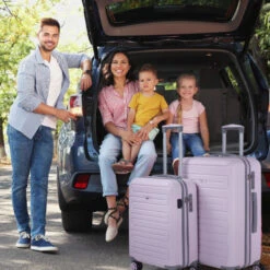 Juego De Maletas (Cabina Y Mediana) Monaco Con Capacidad De 67L Con Tsa Y Usb -Almacenamiento De Viaje rosa sku 16041924 28090243 xxl