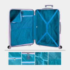 Juego De Maletas (Mediana Y Grande) Monaco En Abs Extensibles Con Capacidad De 162 L Con Tsa Y Usb -Almacenamiento De Viaje rosa sku 16041928 32340543 xxl