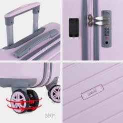 Juego De Maletas (Mediana Y Grande) Monaco En Abs Extensibles Con Capacidad De 162 L Con Tsa Y Usb -Almacenamiento De Viaje rosa sku 16041928 32350553 xxl