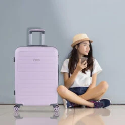 Maleta Mediana Monaco Rígida En Abs Con Capacidad De 69,5L Con Tsa -Almacenamiento De Viaje rosa sku 16041934 57210501 xxl