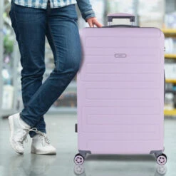 Maleta Grande Monaco Rígida De Abs Con Capacidad De 95L Con Candado Tsa -Almacenamiento De Viaje rosa sku 16041937 40310358 xxl