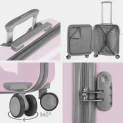 Maletas Mediana Stickers Rigida/Blanda Con Capacidad De L -Almacenamiento De Viaje rosa sku 16493262 19460146 xxl