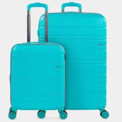 Juego De Maletas (Cabina Y Grande) San Marino En Abs Extensibles Con Capacidad De 152L Con Tsa -Almacenamiento De Viaje turquesa plata sku 16041893 33420415 xxl