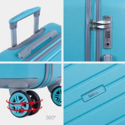 Maleta Mediana Monaco Rígida En Abs Con Capacidad De 69,5L Con Tsa -Almacenamiento De Viaje turquesa sku 16041932 57120967 xxl