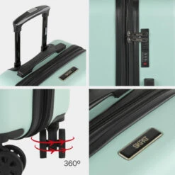 Maleta 60 Cms Mediana Skpat Lisboa Rígida En Abs Extensible Con Capacidad De 65L Tsa Integrado -Almacenamiento De Viaje verde sku 16062186 04250804 xxl
