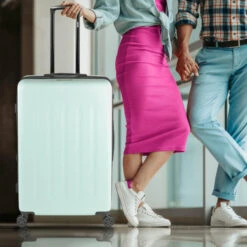 Maleta 70 Cms Grande Skpat Lisboa Rígida En Abs Extensible Con Capacidad De 97L Tsa Integrado -Almacenamiento De Viaje verde sku 16092049 25200109 xxl