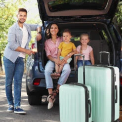 Juego De 2/3 Maletas (Cabina, Mediana Y Grande) Lisboa Rigida Con Capacidad De 97 L -Almacenamiento De Viaje verde sku 16161807 42580866 xxl