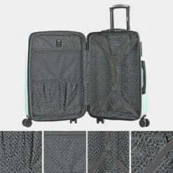 Juego De 2/3 Maletas (Cabina, Mediana Y Grande) Lisboa Rigida Con Capacidad De 97 L -Almacenamiento De Viaje verde sku 16161807 43010437 xxl