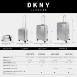 Dkny-069 Maleta 60Cm Sign.Hardside -Almacenamiento De Viaje whitemetallic silver sku 16663435 15010975 xxl